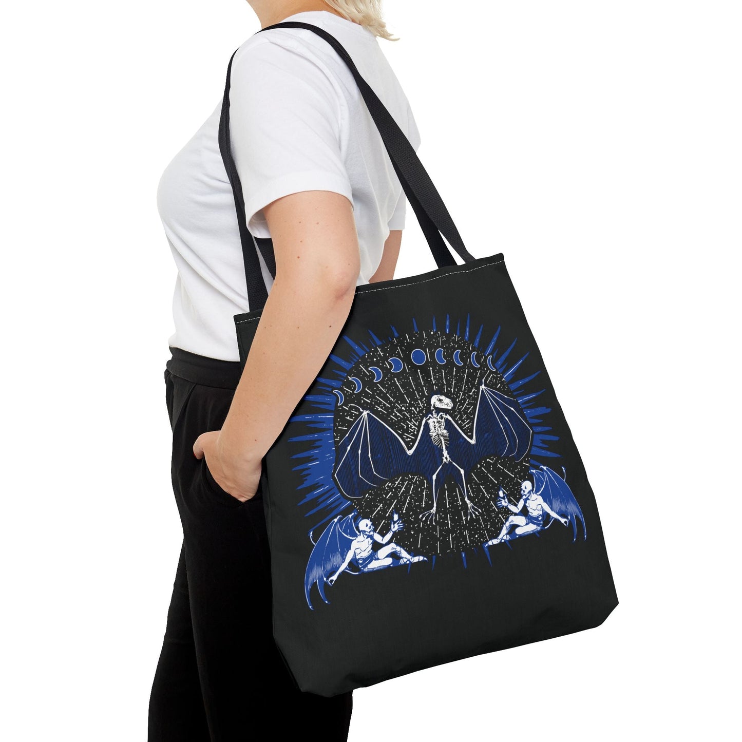 Creatura Noctis (Creature of the Night) Bat Skeleton Tote Bag - Glow Bat