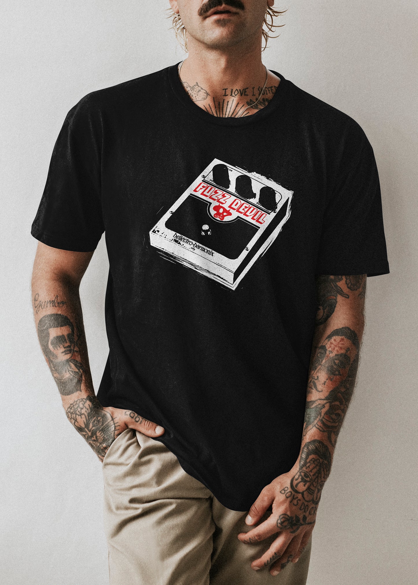 Fuzz Devil Big Muff Pedal Parody T-Shirt