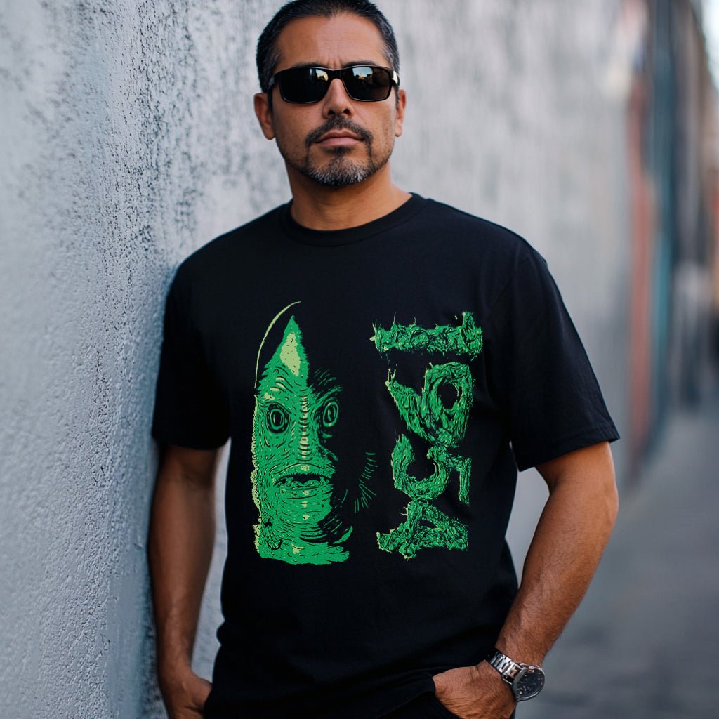 The Creature 1954 Classic Horror Movie Unisex T-Shirt - Glow Bat