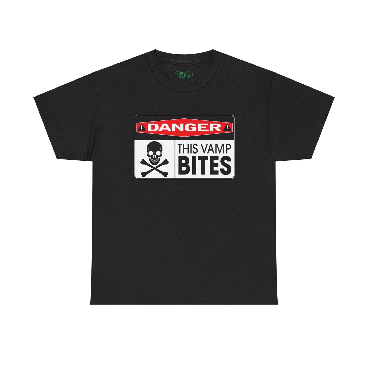 Vampire Danger Warning T-Shirt - Glow Bat