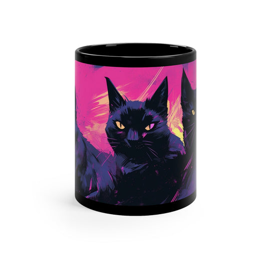 11oz Three Black Cats Mug