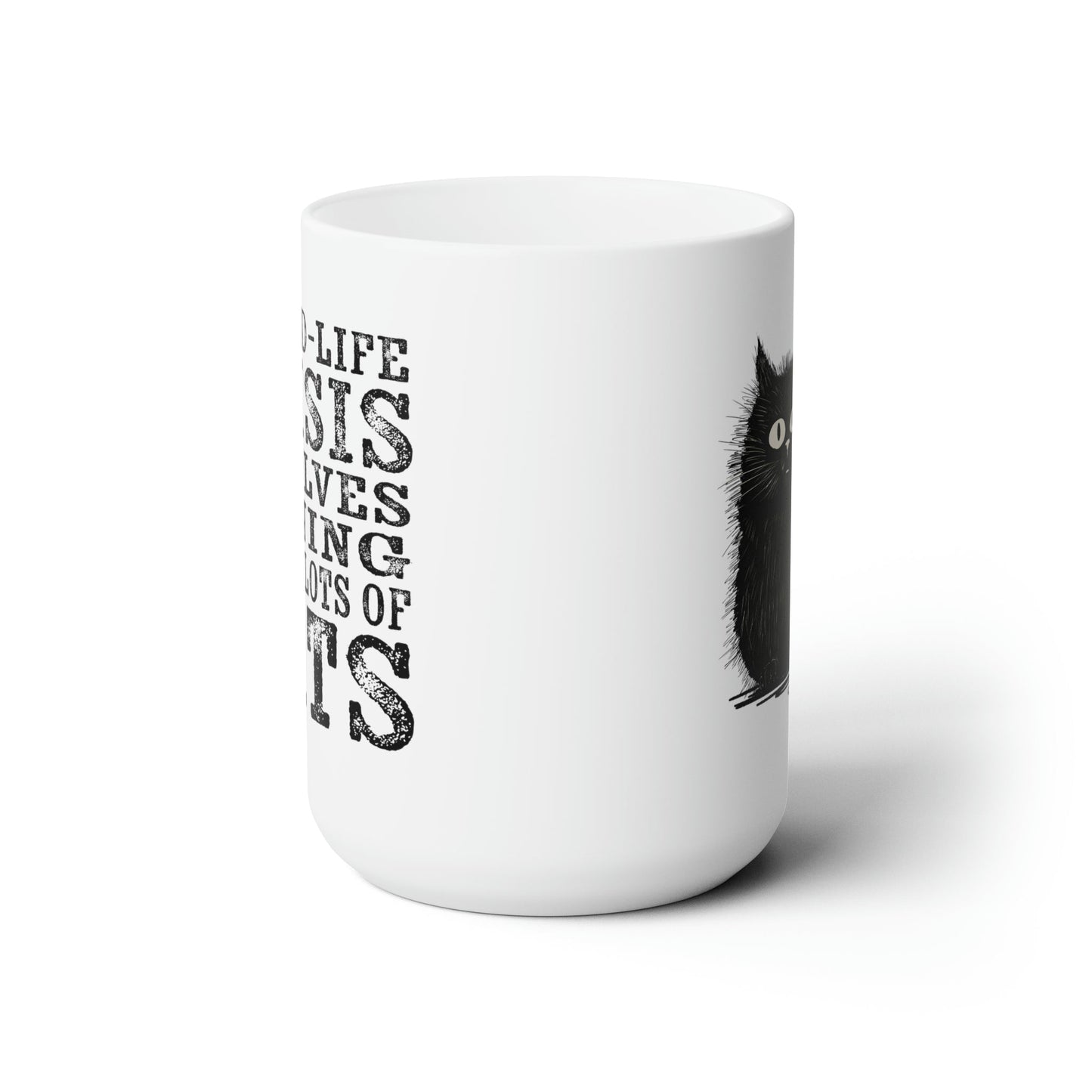 15oz Lots of Cats Mid-Life Crisis Mug - Glow Bat