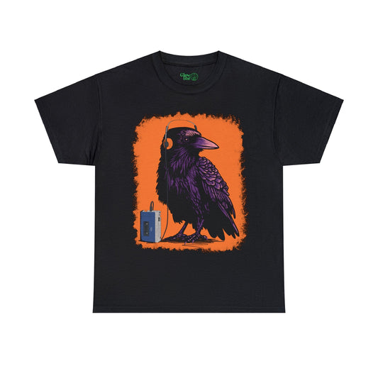 Cassette Player Raven T-Shirt - Glow Bat