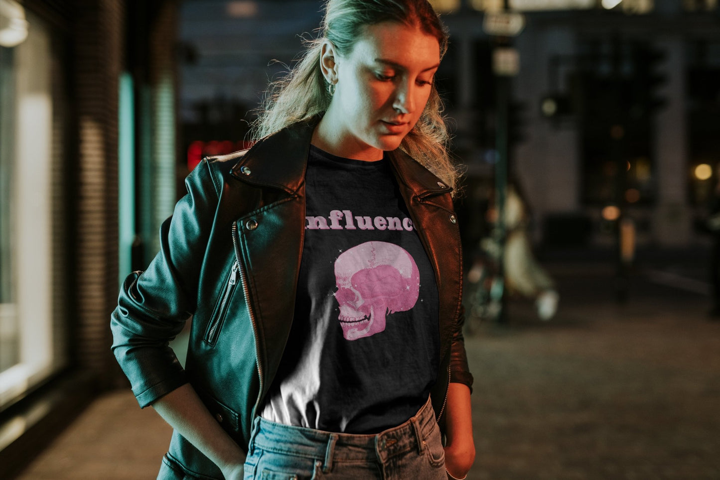 Influencer Skull Shirt - Glow Bat