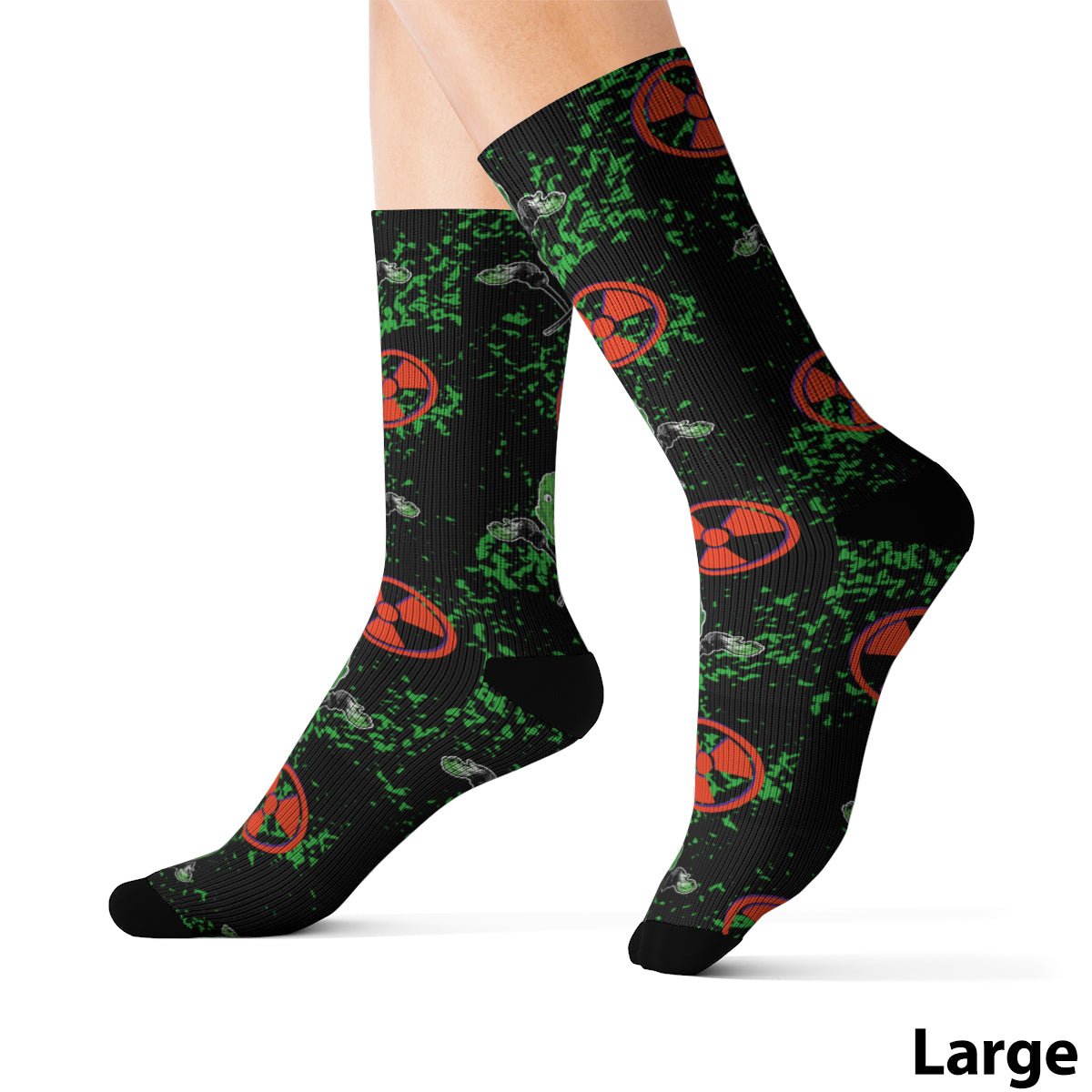 Avenging Toxic Monster Socks - Glow Bat