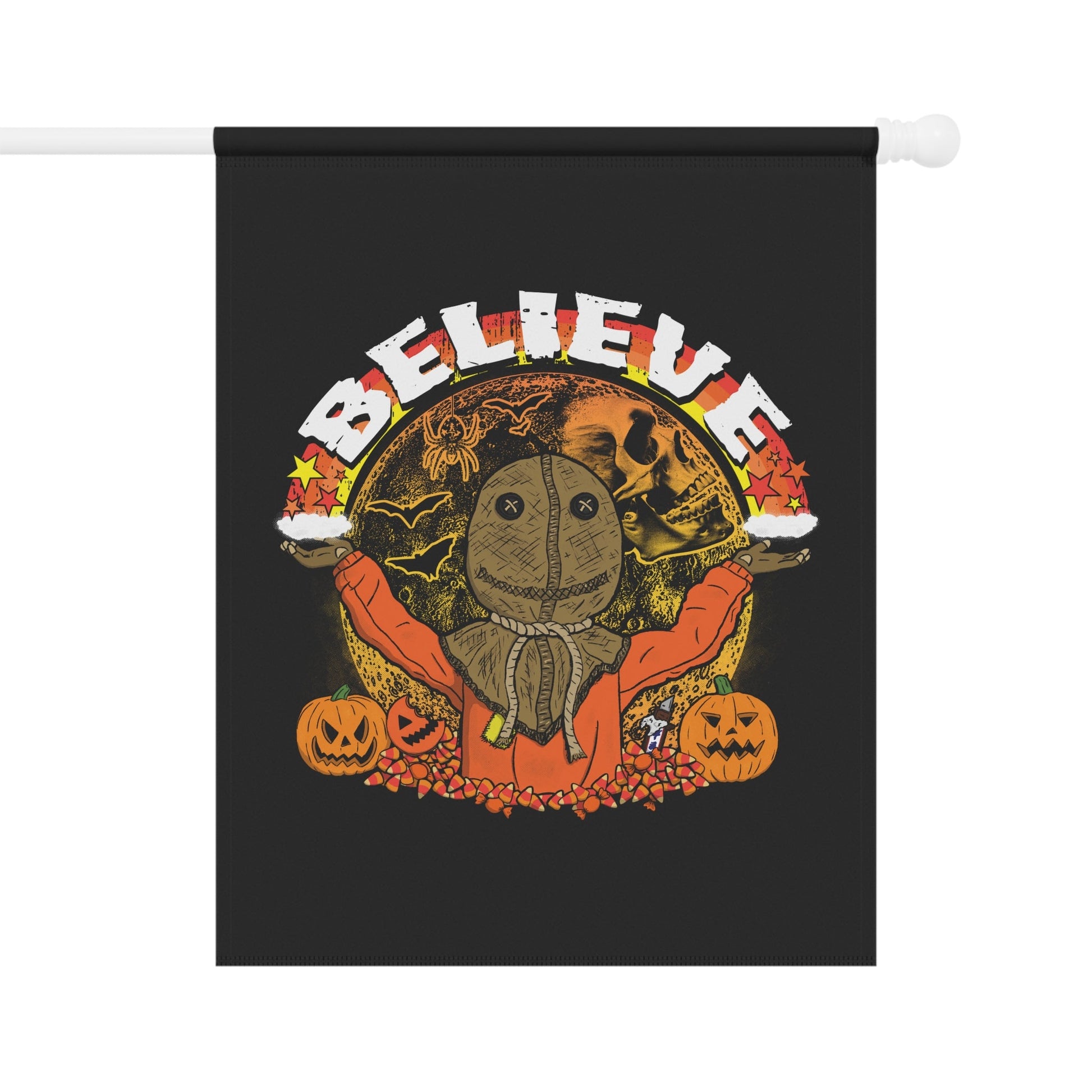 Believe in the Halloween Spirit Garden & House Banner - Glow Bat