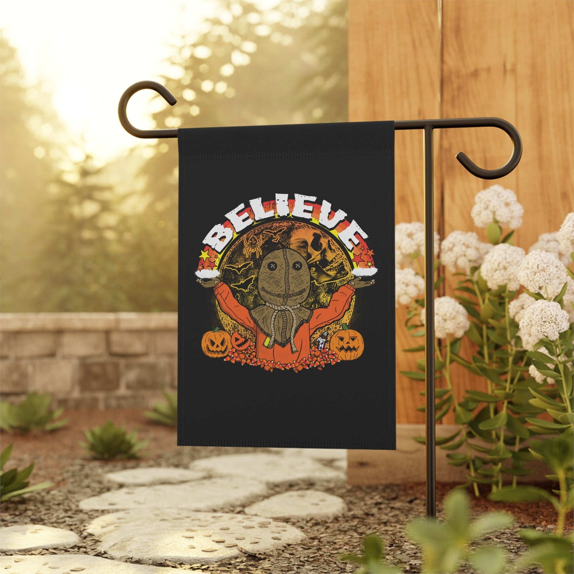 Believe in the Halloween Spirit Garden & House Banner - Glow Bat