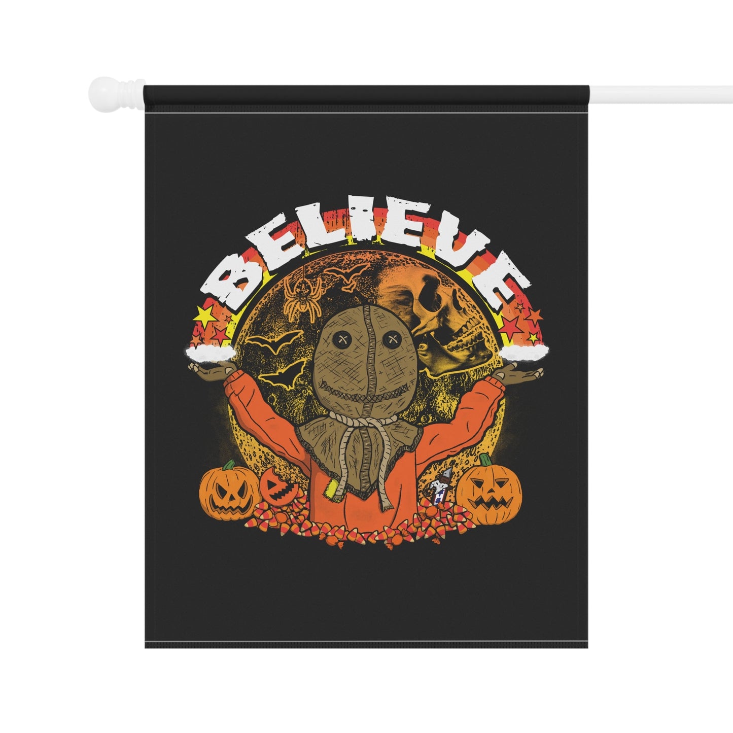 Believe in the Halloween Spirit Garden & House Banner - Glow Bat