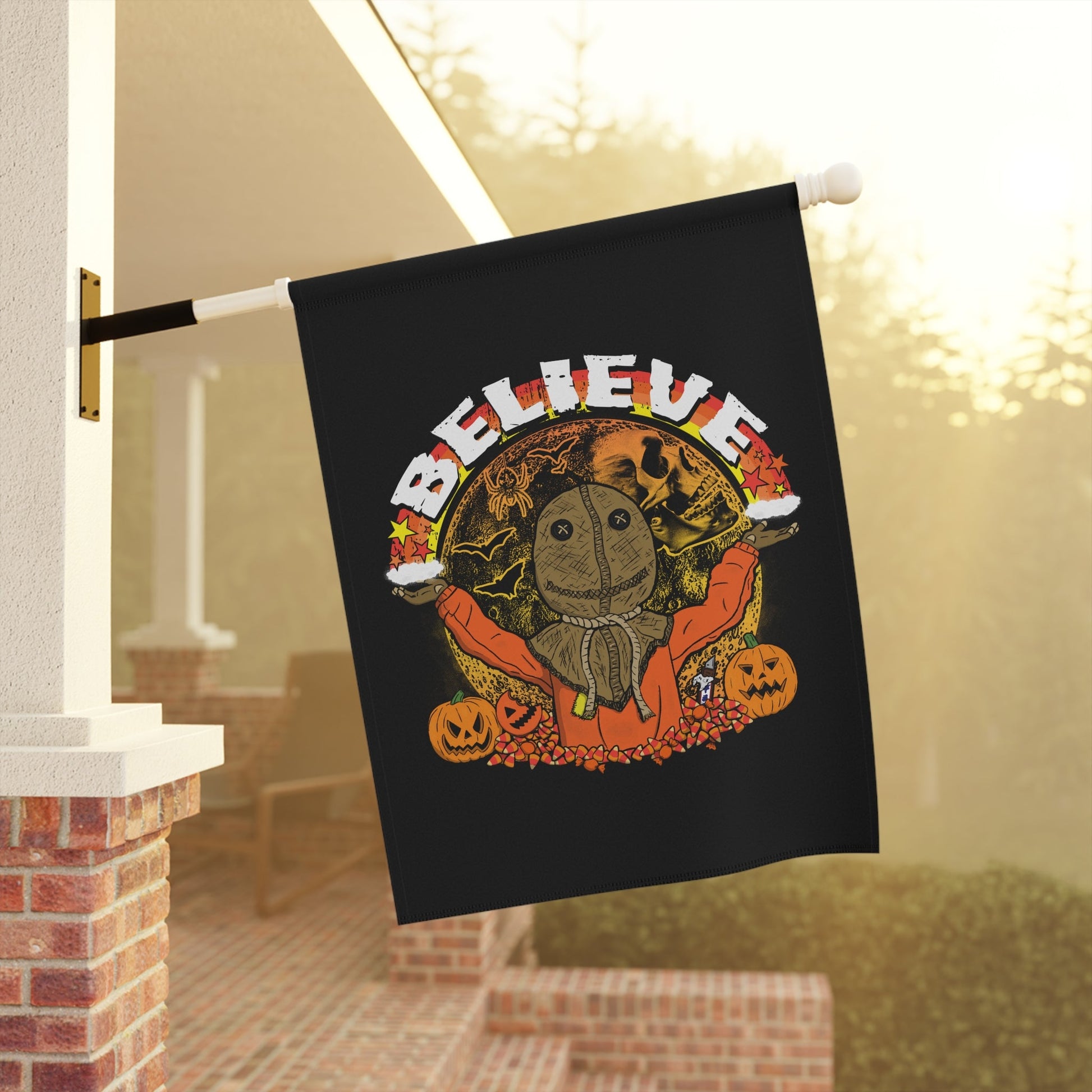 Believe in the Halloween Spirit Garden & House Banner - Glow Bat