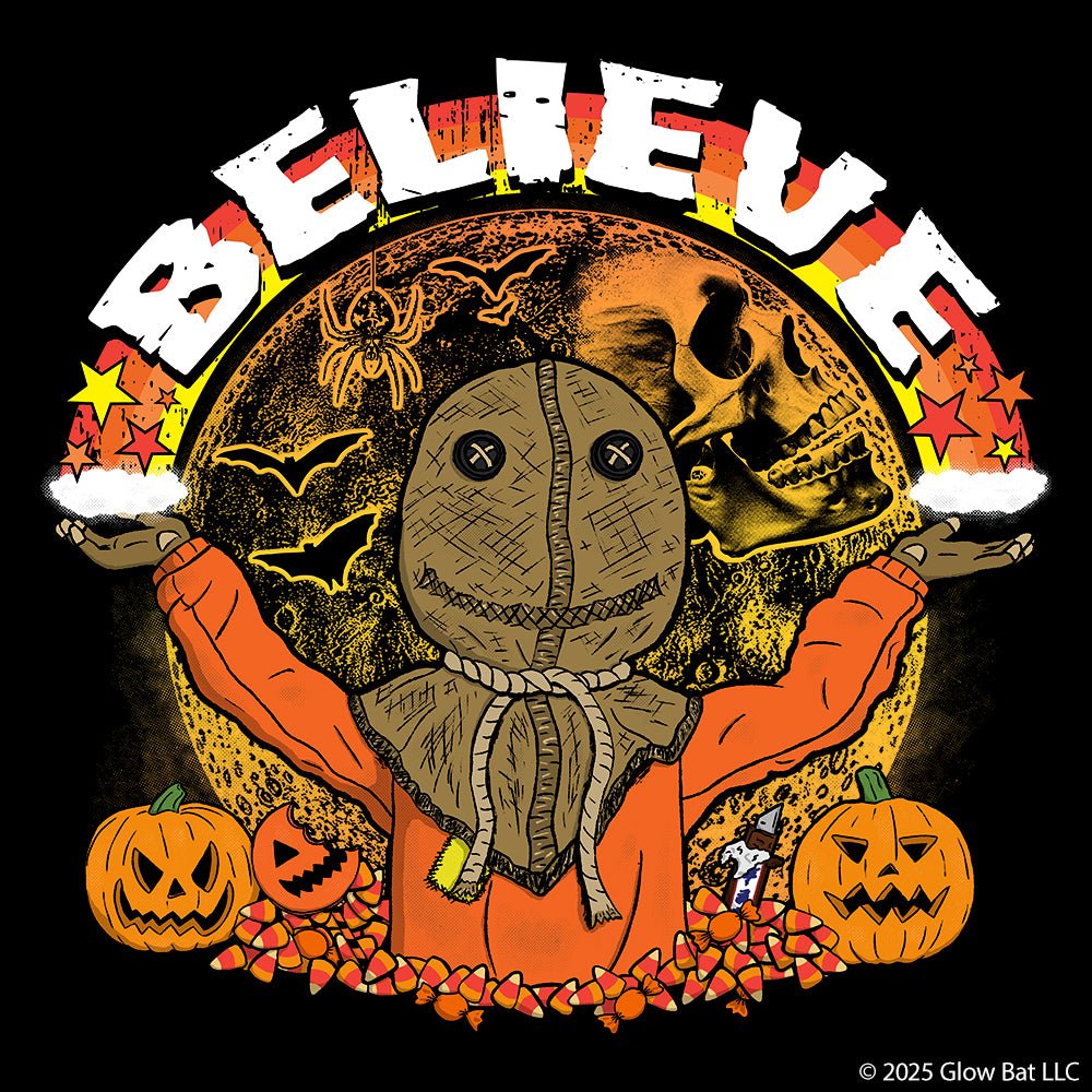 Believe in the Halloween Spirit Unisex Cotton Tee - Glow Bat