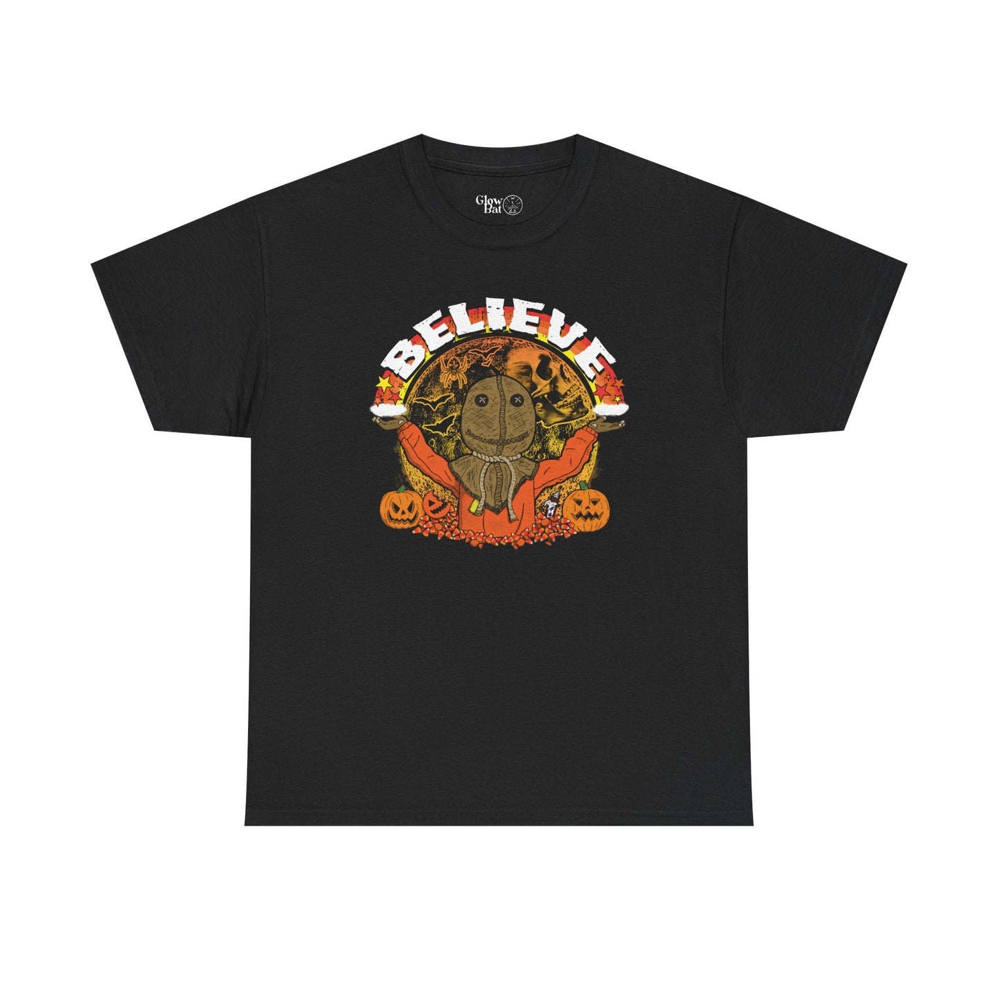 Believe in the Halloween Spirit Unisex Cotton Tee - Glow Bat