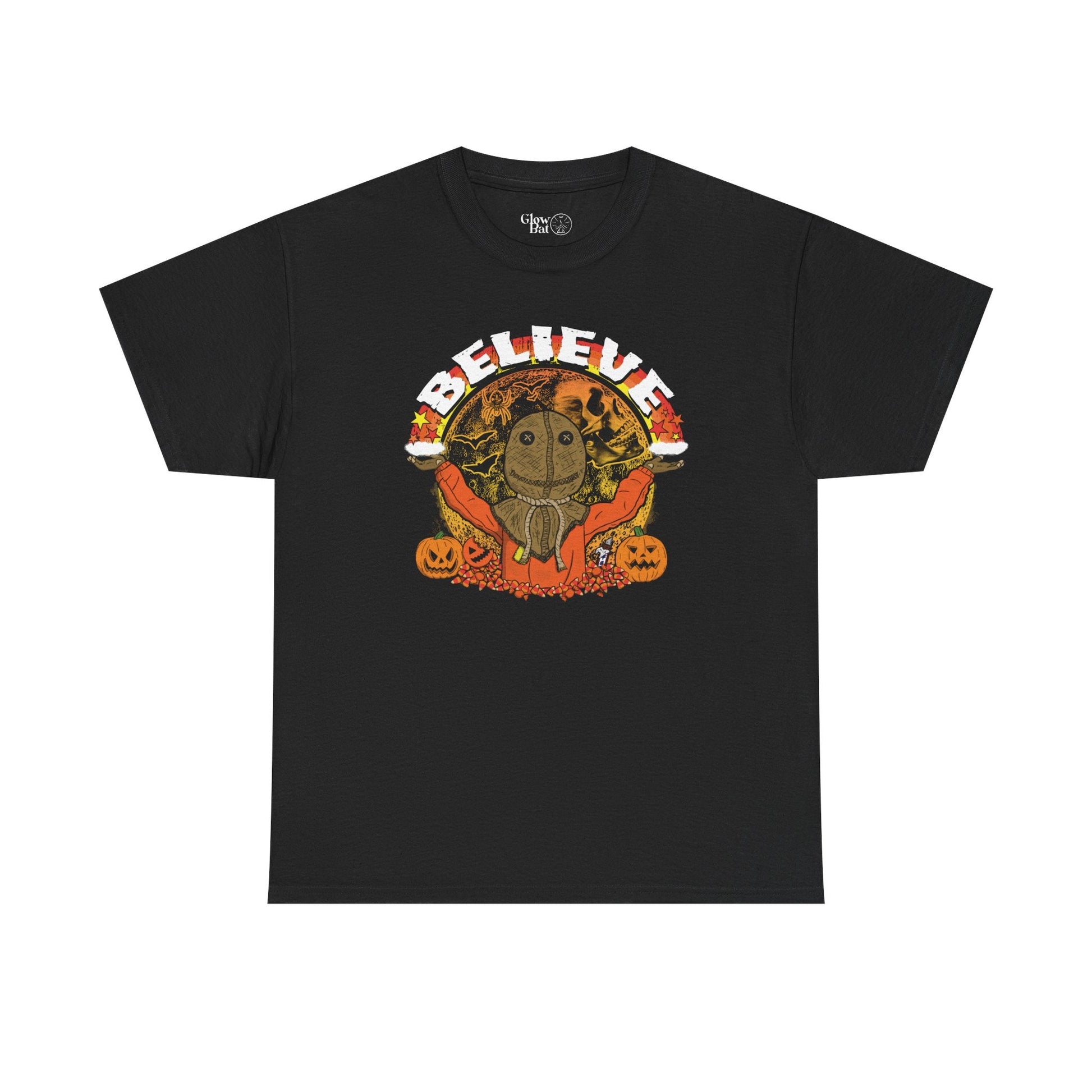 Believe in the Halloween Spirit Unisex Cotton Tee - Glow Bat