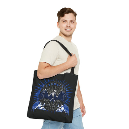 Creatura Noctis (Creature of the Night) Bat Skeleton Tote Bag - Glow Bat