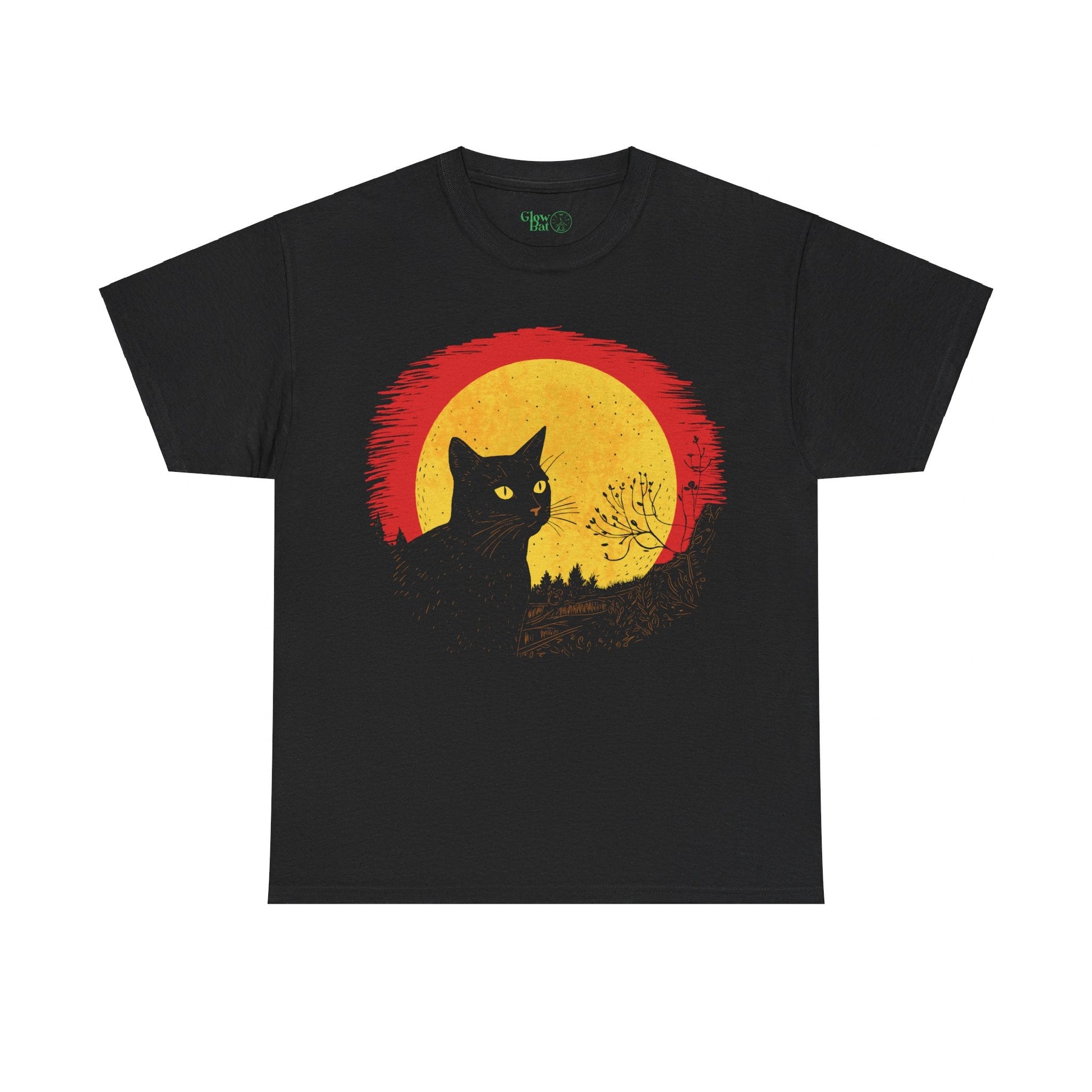 Harvest Moon Black Cat T-Shirt By Glow Bat alternative Fashion