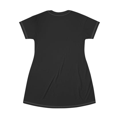 Spooky Babe Skull T-Shirt Dress - Glow Bat