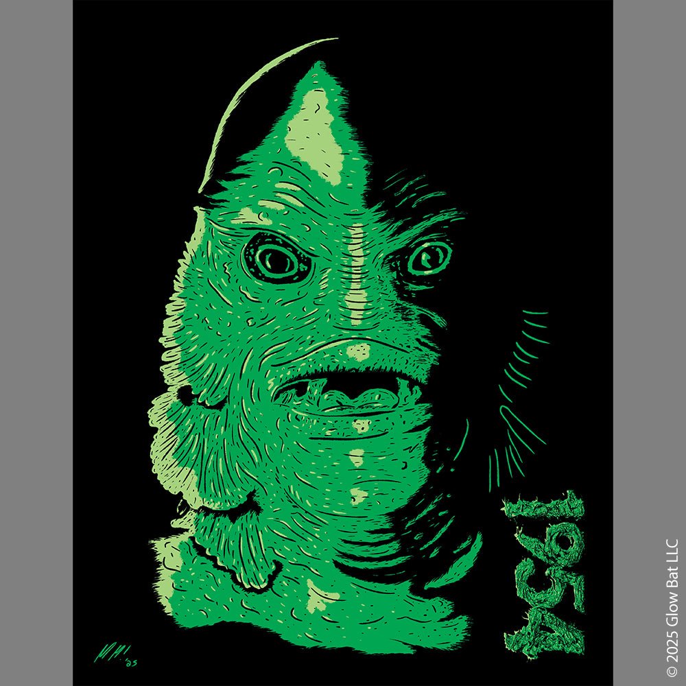 The Creature 1954 Classic Horror Movie 11" x 14" Matte Vertical Poster - Glow Bat