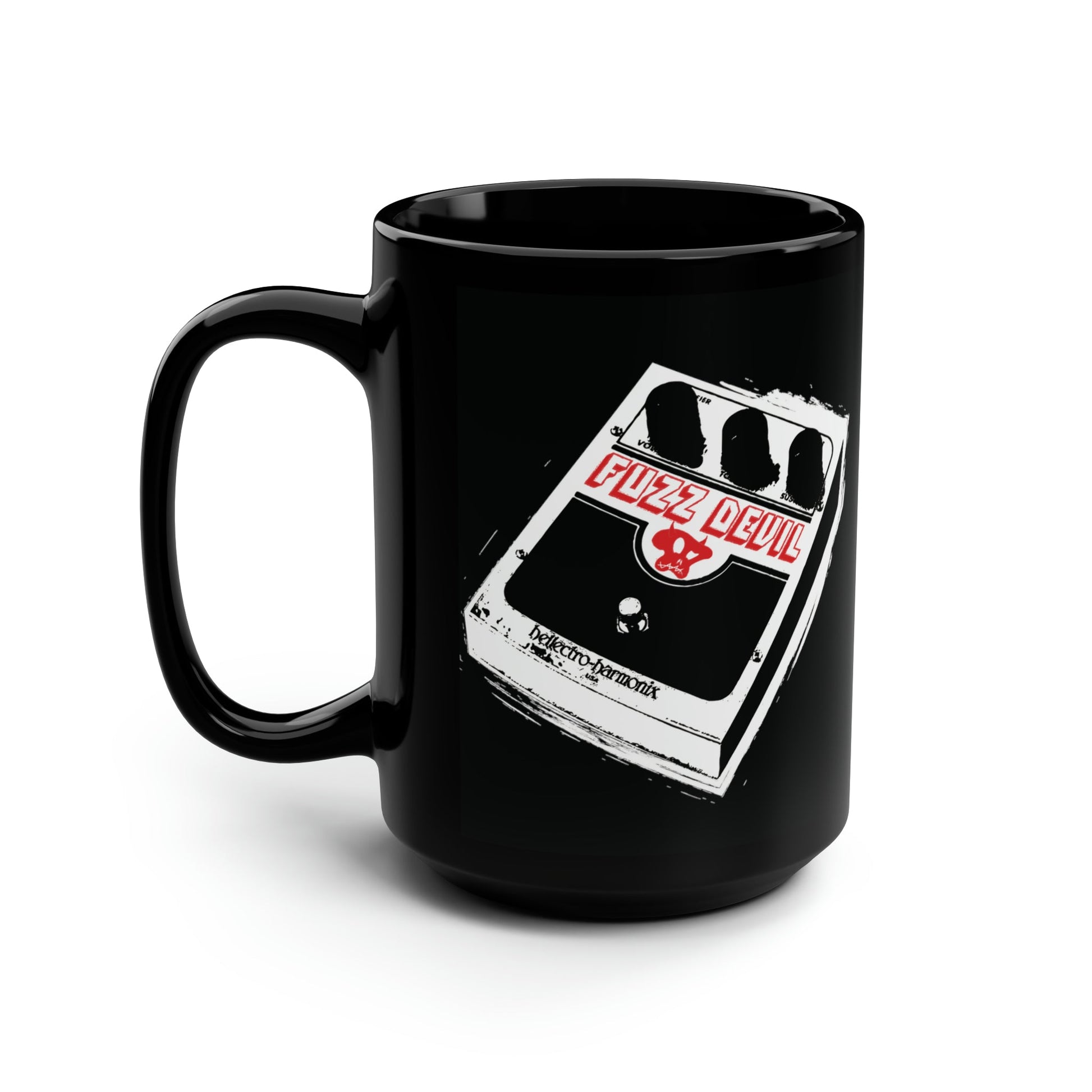 15oz Fuzz Devil Big Muff Pedal Parody Mug - Glow Bat