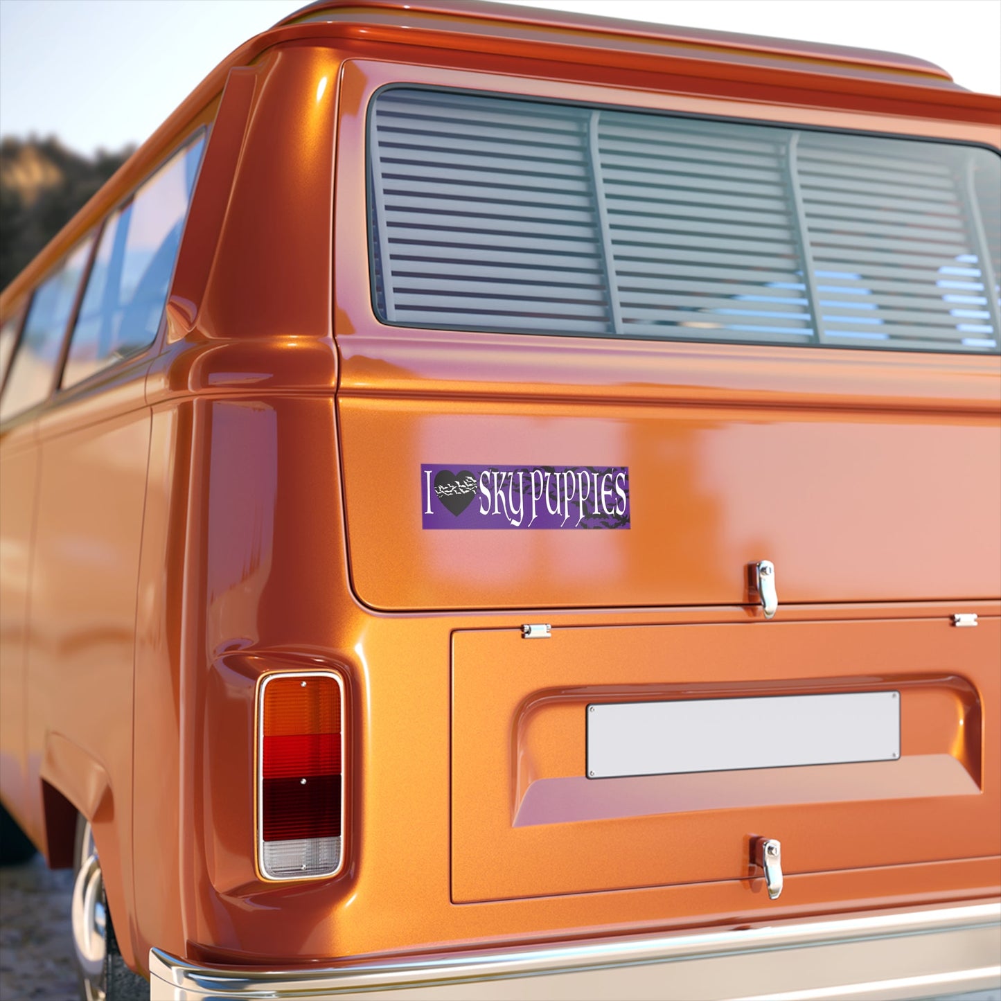 I Heart Sky Puppies Bumper Sticker - Glow Bat