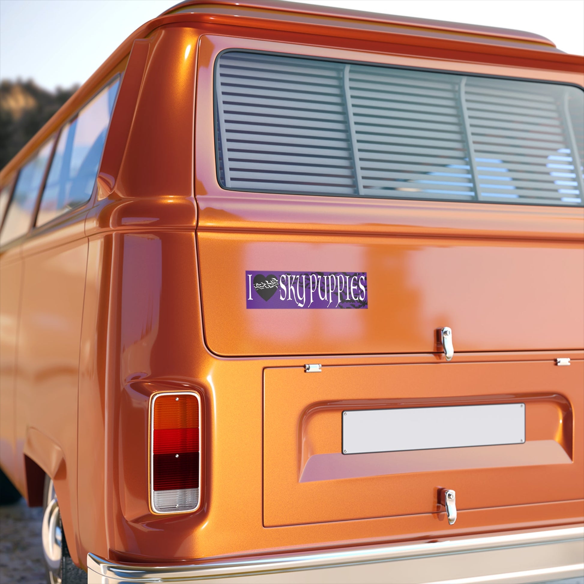 I Heart Sky Puppies Bumper Sticker - Glow Bat