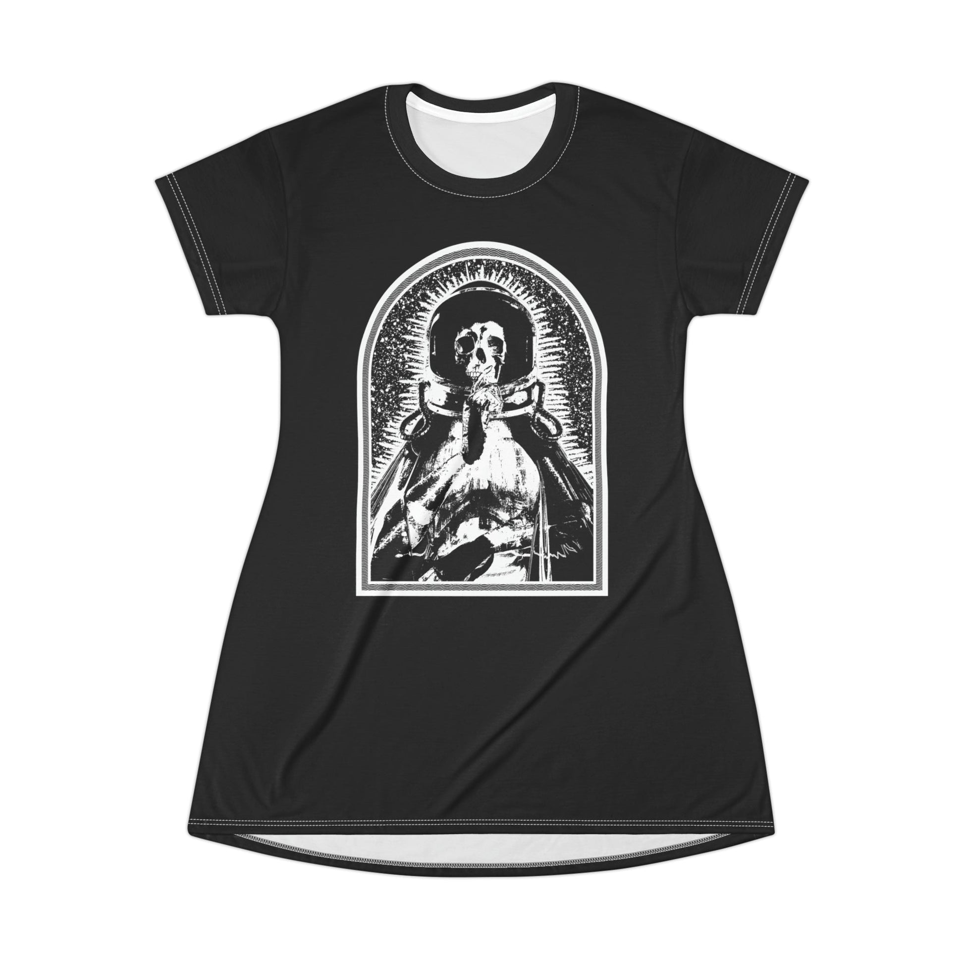 skeleton t shirt dress X-Ray Negative Skeleton Tee Dress, Skeleton Long Sleeve Shirt, Halloween Tee For Women, Skeleton Shirt Womens, Scary Oversized Tee Women , XL