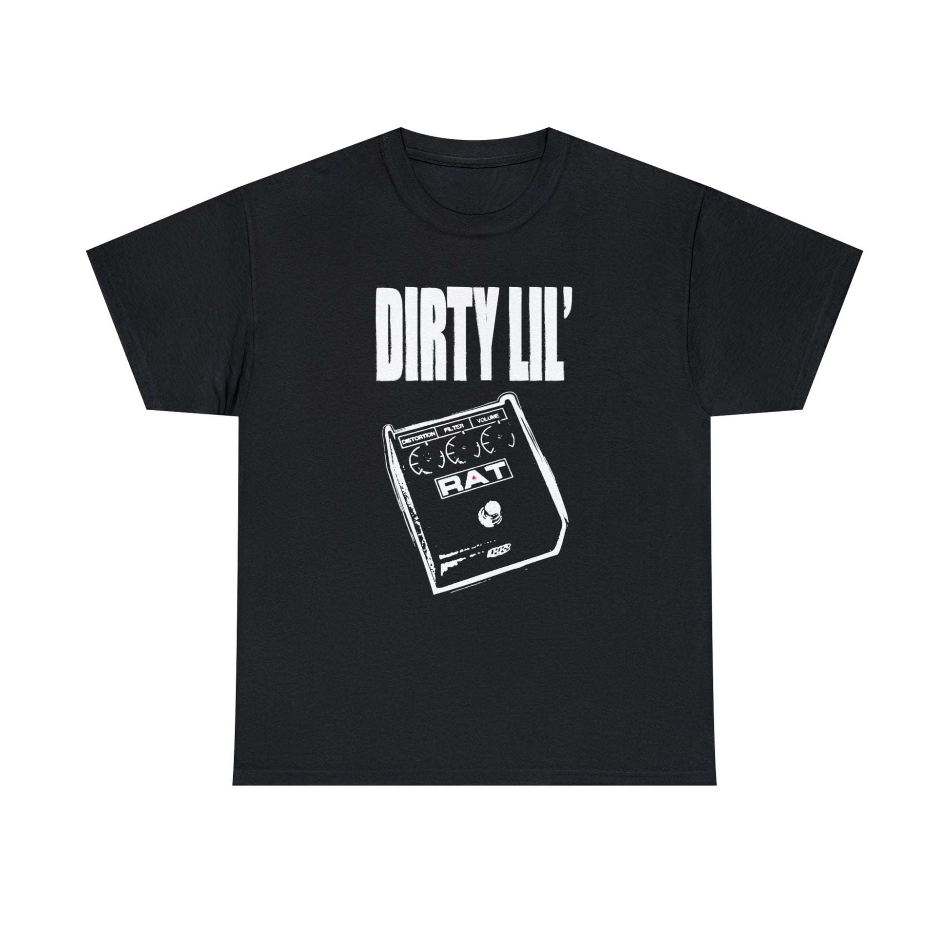 Rat Guitar Pedal Parody T-Shirt By Glow Bat Alternative Fashion Black / L